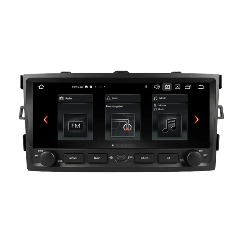 10,26'' Bildschirm 8-Kern Wireless Carplay Autoradio Android 15 Auto-Stereoanlage für Toyota Auris Corolla 2006-2012 Bluetooth Autoradio 2 DIN Multimedia-Player Navigation GPS