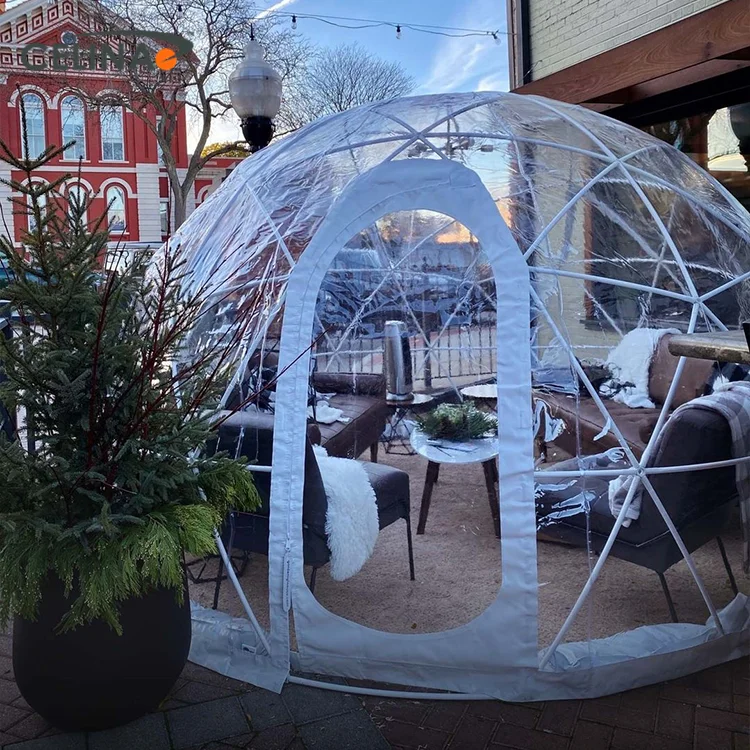 Outdoor Camping Small Geodesic Tent House Transparent Garden Igloo Geodesic Dome Tent
