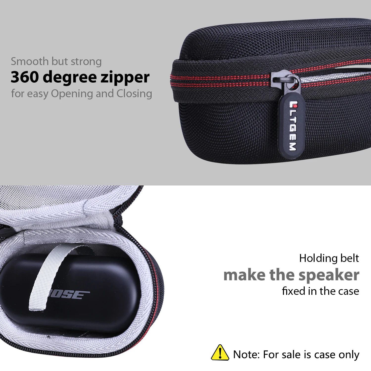 LTGEM Hard Case Cover for Bose Sport Earbuds & Bose QuietComfort Earbuds - Travel Protective Carrying Storage Bag,(Only Case)