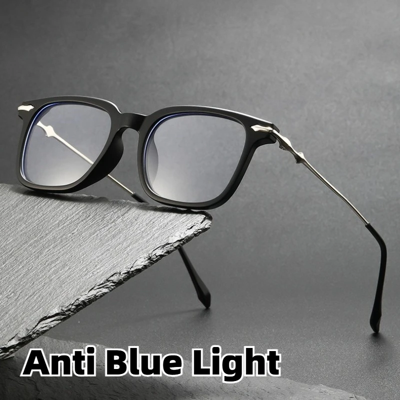 

New Stylish Retro Square-Frame Anti-Blue Light Glasses Unisex Ultra-Lightweight and Comfortable Non-Prescription Glasses