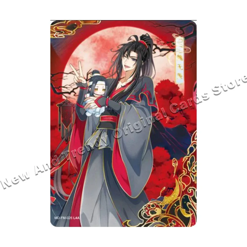 Original Anime MoDaoZuShi Cards KAYOU FM Card Signature Card Wei Wuxian Blue Forgetting Machine Collection Card Toy Gifts