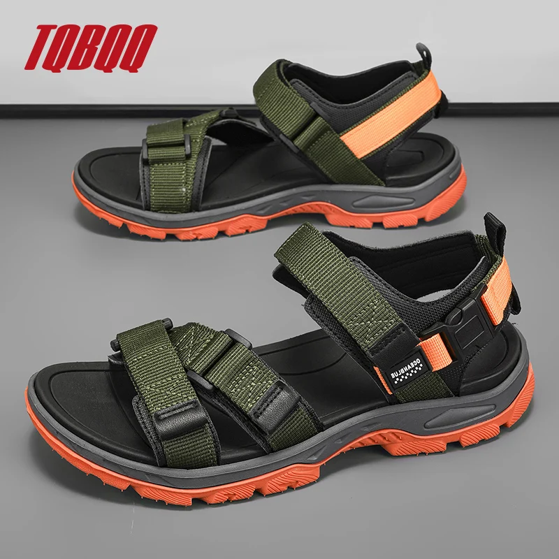 Men's Summer Sandals with Adjustable Strap Fashion Sport Sandals Outdoor Hiking Sandal Anti-Slip Beach Casual Shoes