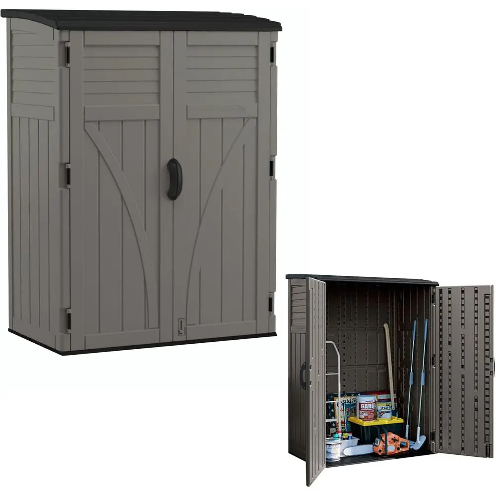 

All-Weather Resin Outdoor Storage Cabinet with 54 Cubic Feet Capacity for Patio, Garden, and Equipment