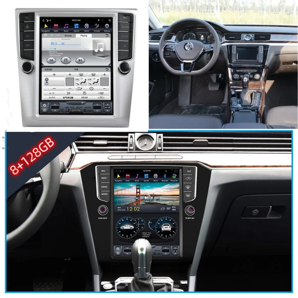 

8+128G Tesla For VW Passat B8 Magotan 2012 2013 2014 2015 2016 Android Car Radio GPS Navigation Head Unit Wireless Carplay 10.4"