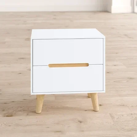 -2 Drawer Matt White Bedside Table Drawer Storage Bedside Table Bed Side Nightstand Kids Nightstand