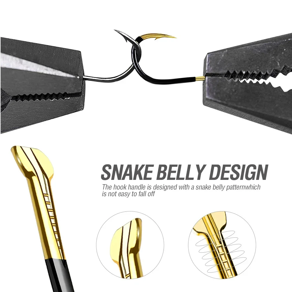 20 pcs Fishing Hook Single Fishhook Fishing Accessories Supplies Lures Carp Fishing Tackle Barbed Colored Tungsten Alloy image 2