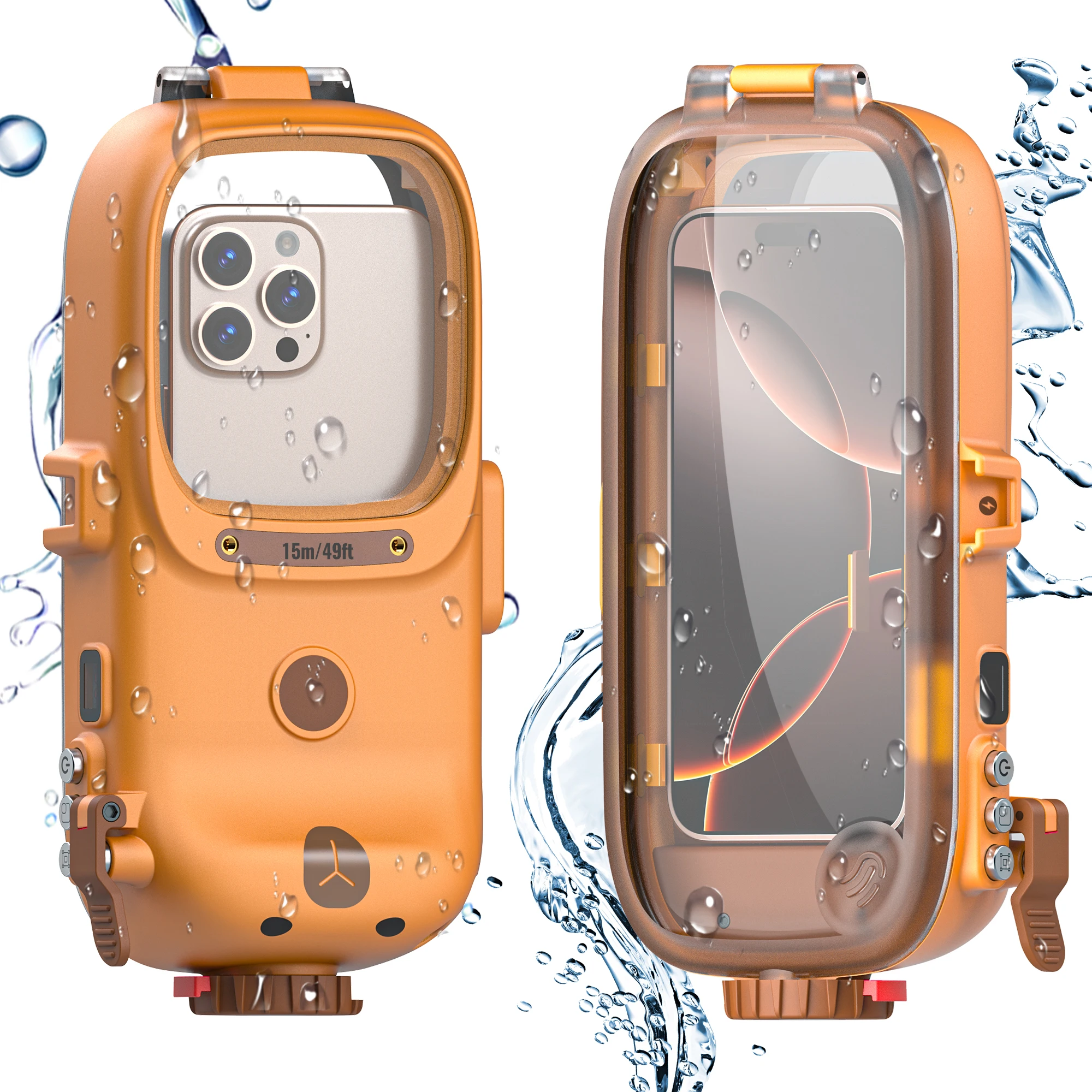 

1PCS 15 Meters Waterproof Case for iPhone 15 16 17 Mini Plus Pro Max Samsung Galaxy S23 S24 S25 Plus Ultra Swim Diving Shell