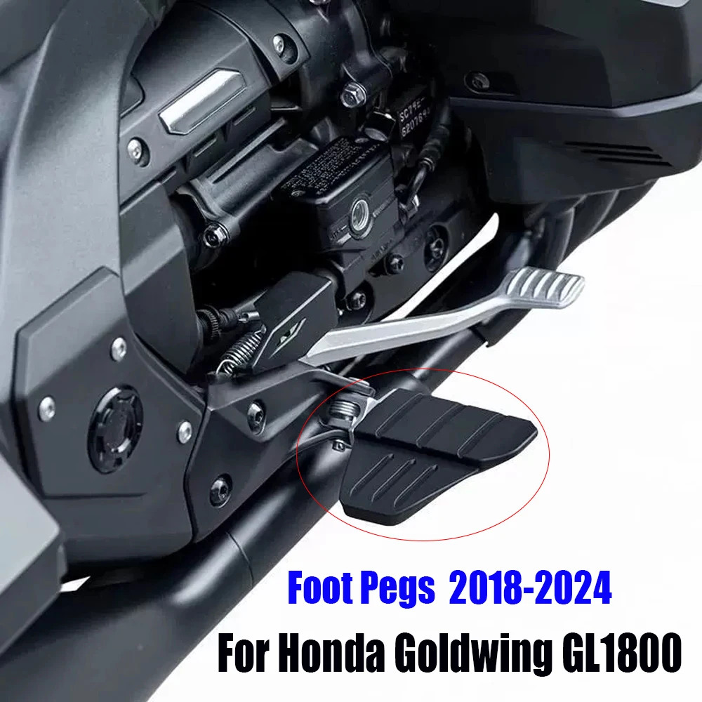 

For Honda GoldWing GL1800 2018-2024 Driver Foot Rest Rider Footboard Goldwing 1800 Tour DCT Accessories Front Foot Rest Pedal