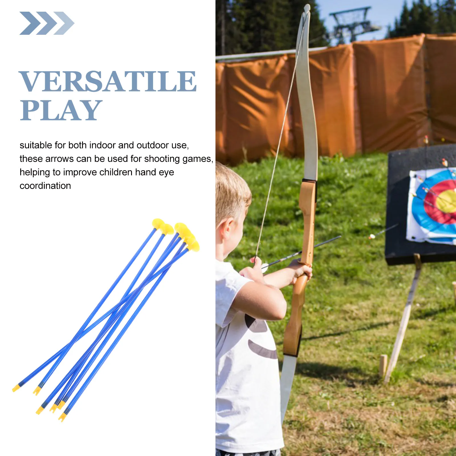 6 PCS Arrows for Bow Archery Accessories Boys Birthday Party Supplies Bulk Children's Suction Cup Toy