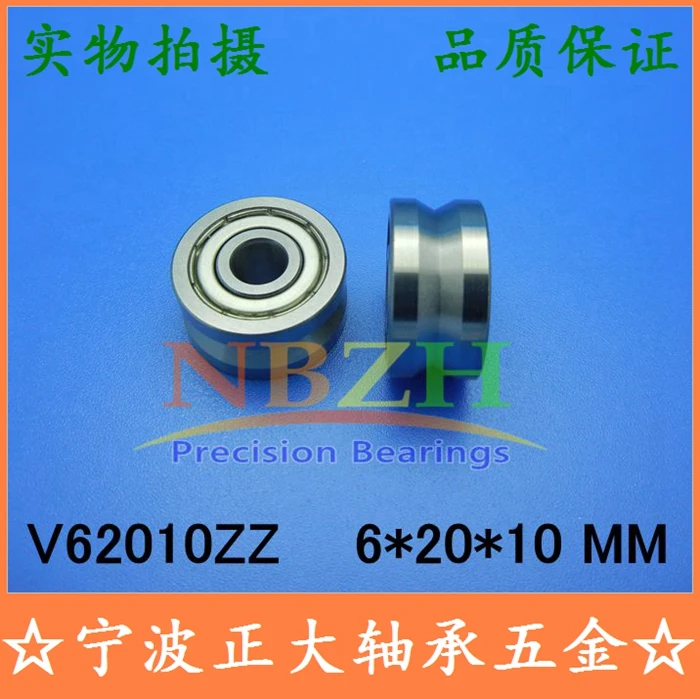 

NBZH bearingV62010ZZ V626ZZ V Groove Guide Wheel Bearings 6*20*10mm Pulley Roller Triangular Bearing For Spring Machine 6x20x10