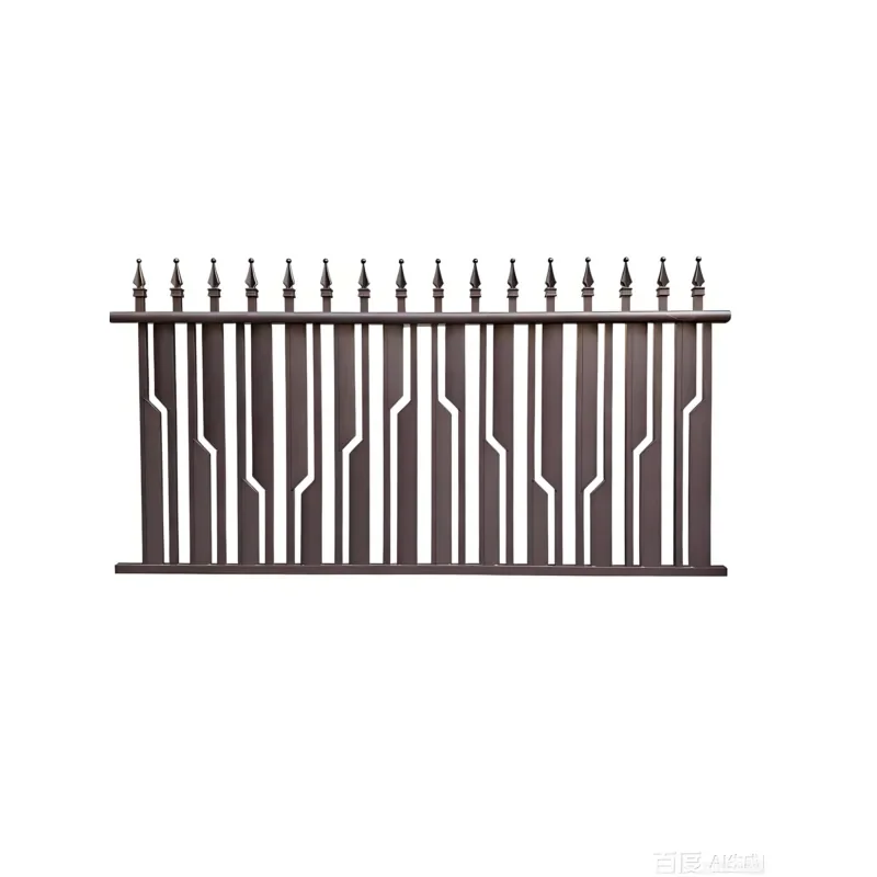 Modern Design Metal Black Aluminium Alloy Fence Garden Design Aluminum Fence System Horizontal Aluminium Fence
