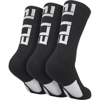 3 pairs Elite Basketball Crew Socks for Men and Women, Cushion Performance Athletic Basketball Socks