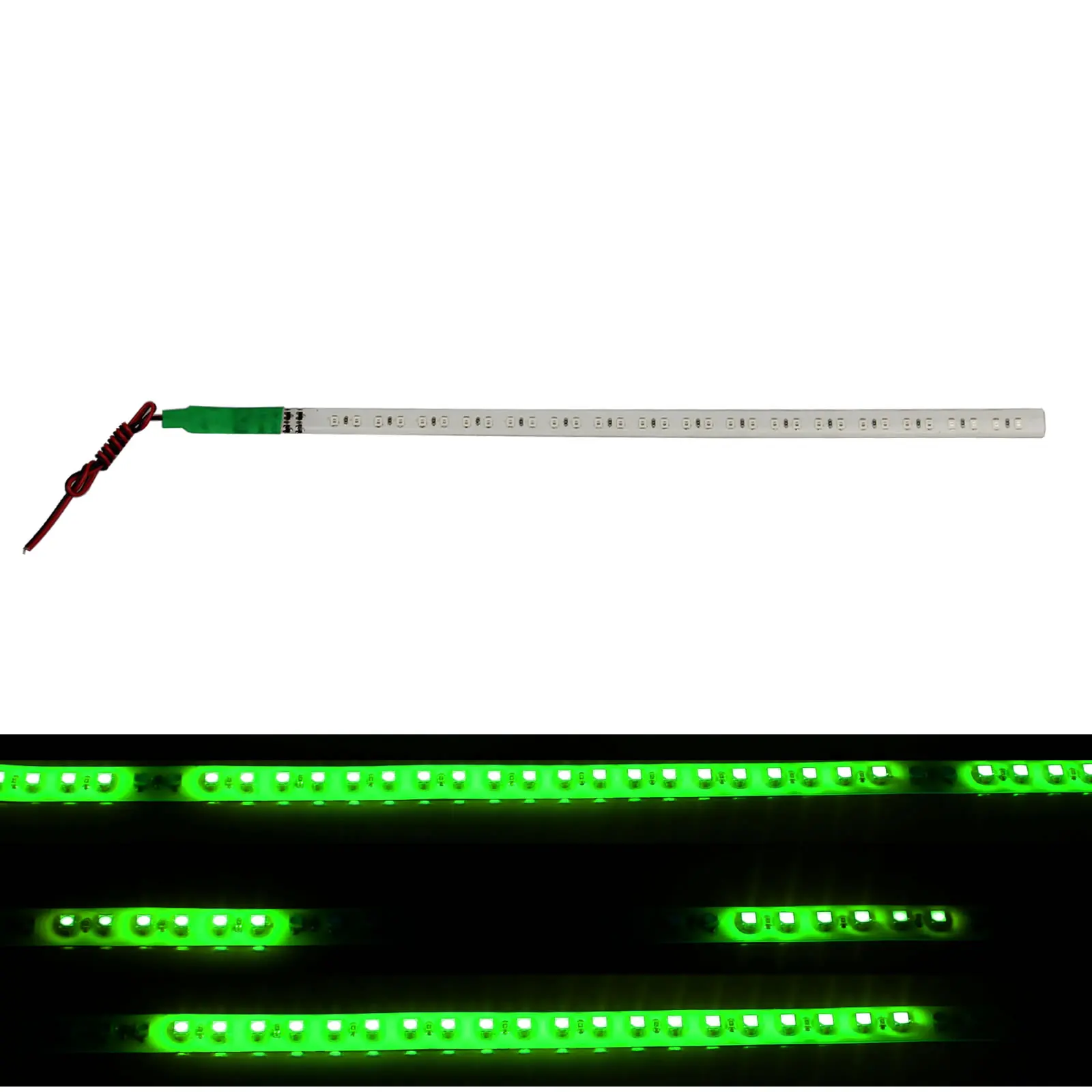 1x Green Flexible Strip Light 30CM 1FT 12' Knight Rider Flash Strobe Scanner Waterproof 32 1210 SMD LED M009-G