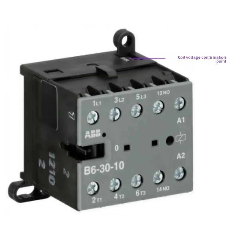 DIN Rail Mount Mini AC Electromagnetic Contactor B6-30-10 AC24/110/220 3 Poles 1 Normally Open Auxiliary Contact Control Relay