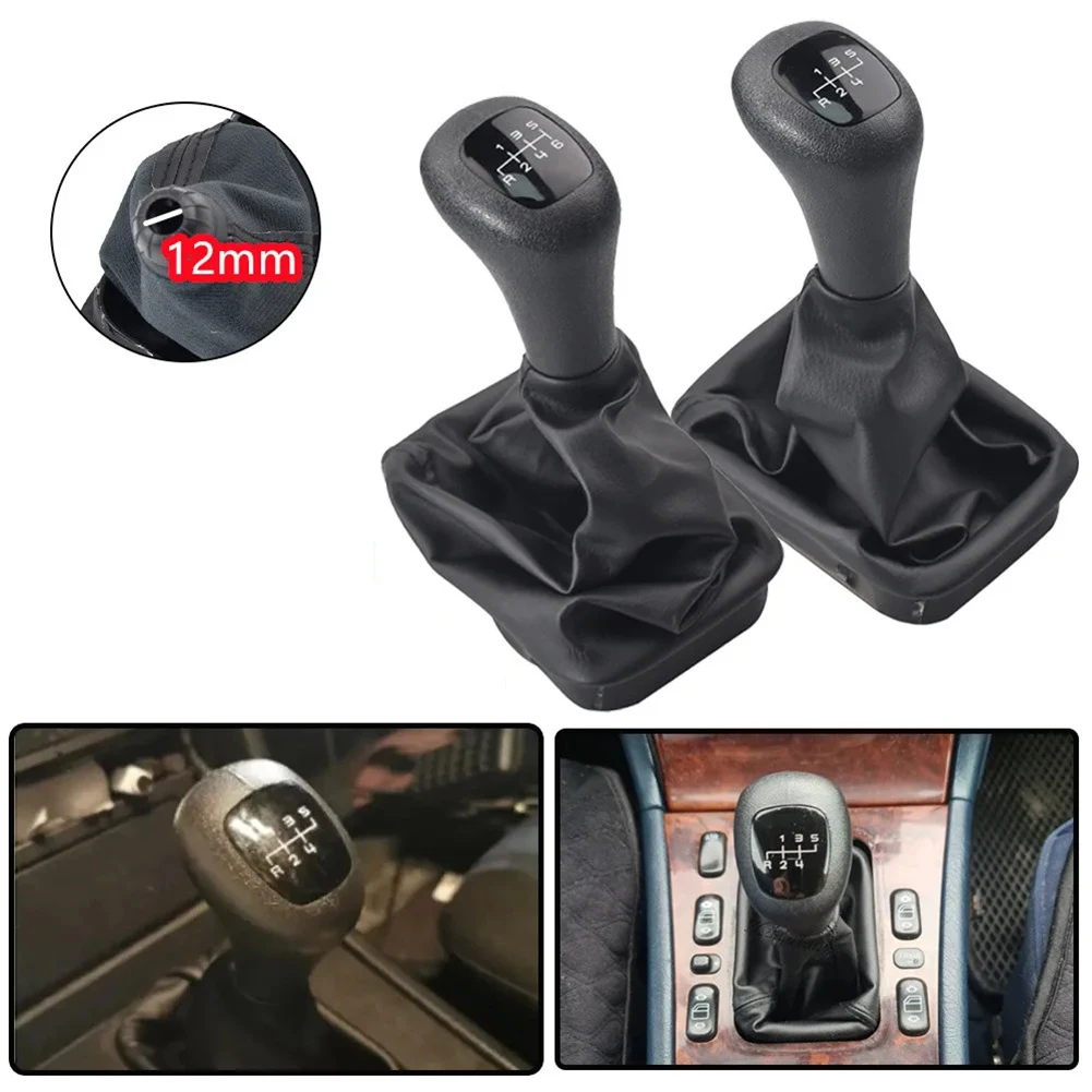 Shift Knob Leather Cover 5/6 Speed Gear Lever Ball Dust Cover For Mercedes For C-Klasse For C-Klasse For CLK For Cabrio For W202