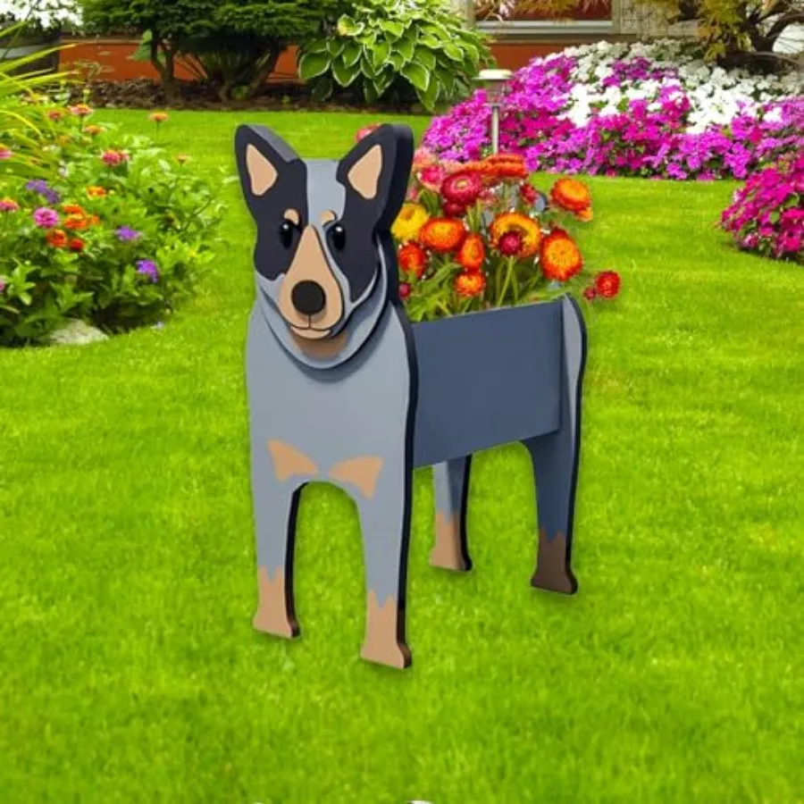 

Dog Planter Cute Animal Shaped Plant Pot Large Dog Flower Pot Gifts for Women and Pet Lovers door Outdoor Garden Home Office De