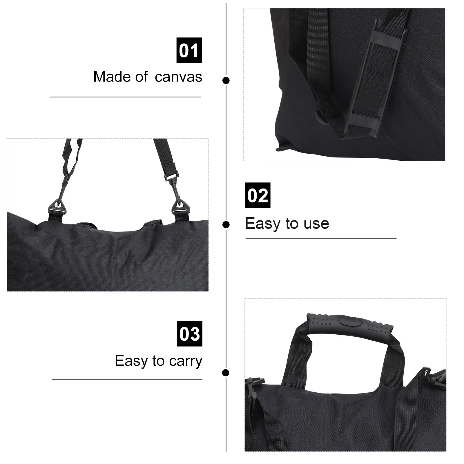 

Drawing Board Bag Large Canvas Waterproof Painting Board Organizer Storage Case Art Supplies Black A3