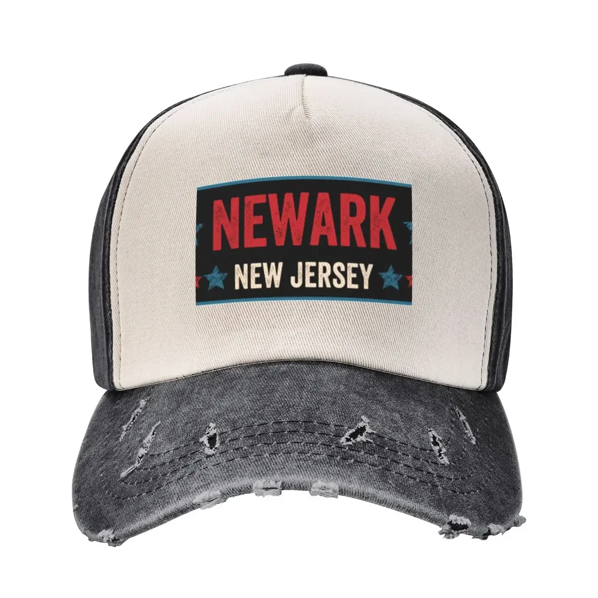 Newark New Jersey US Typography Distressed Design Baseball Cap New Hat Luxury Man Hat Hat Baseball Cap Women's Hats Men's