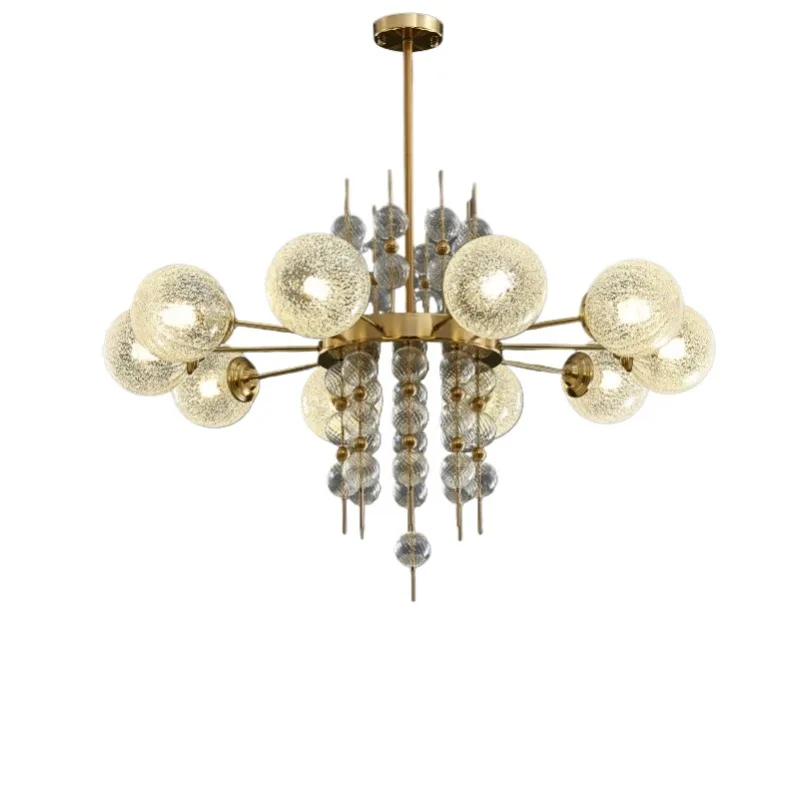 

Light luxury creative dining room bedroom light post-modern model room glass ball decorative high-end light
