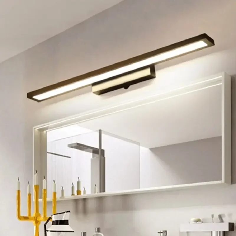 

LED Mirror Light Modern Bathroom Decor Wall Lamp Black/White Die-cast Aluminum Wall Lights Simple Home Decor Acrylic Sconces бра
