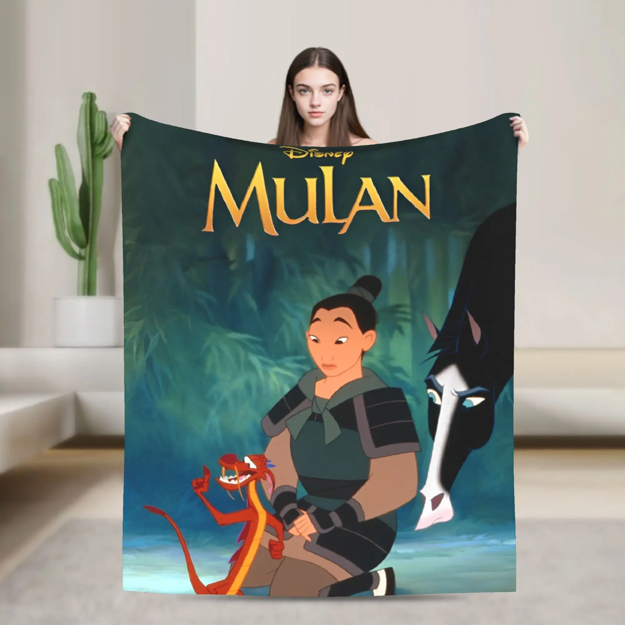 

Супер теплые одеяла с героями мультфильмов Мулан, плюшевое одеяло для путешествий и офиса, графический домашний декор, фланелевое покрывало, чехол для дивана-кровати