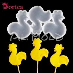 Dorica Mini Chick Design Lollipop Epoxy Mold Chocolate Resin Silicone Cake Mould Cake Decorating Tools Kitchen Bakeware