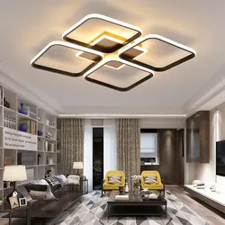 Plafonnier LED au Design Moderne, Luminaire Décoratif de Plafond, Idéal pour un Salon, une Salle à Manger, une Cuisine, une Chambre à Coucher, un Couloir ou un Couloir