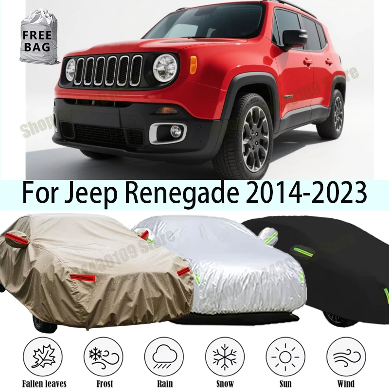 

For Jeep Renegade 2014-2023 Full Car Cover Outdoor Auto Sun Shade Anti-UV Snow Rain Protection Waterproof Cover Dustproof
