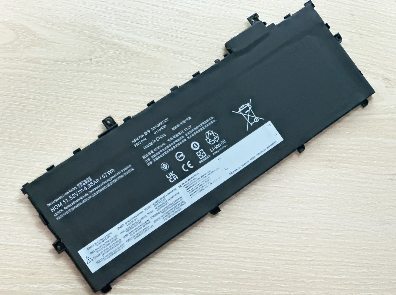 NEW  01AV494 01AV430  01AV431 Laptop Battery For Lenovo Thinkpad X1 Carbon 5th 2017 6th 2018 Series 01AV429 SB10K97586