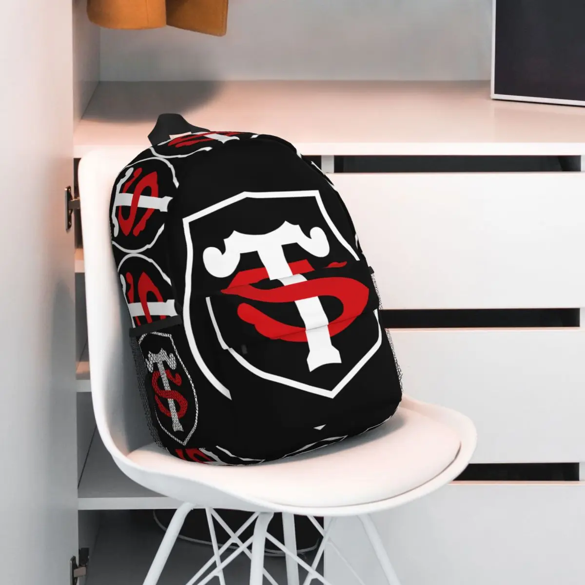 Stade Toulousain Logo Backpack Middle High College School Student Bookbag