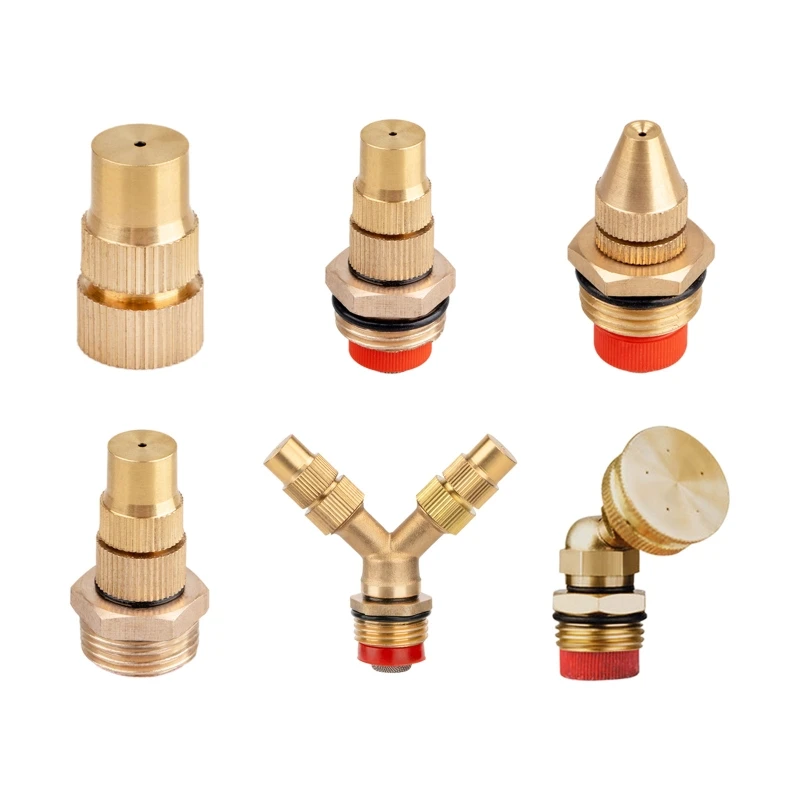 Dust Control Mist Nozzle High Pressure Brass Misting Nozzle Fogging Spray for He