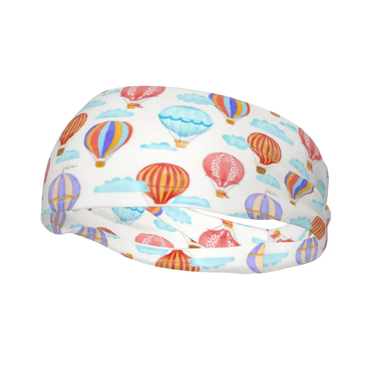 

Headband Sports Yoga Fitness Stretch Sweatband Hair Band Elasticity Headband Hot Air Balloon Flying In Sky
