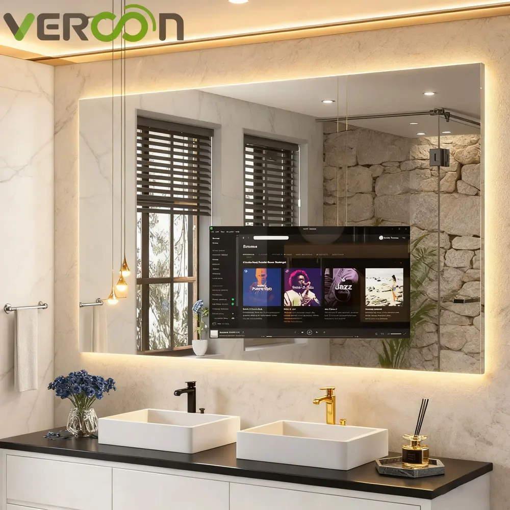 Vercon Smart Mirror Bathroom Back-lit Android Mirror 10.1