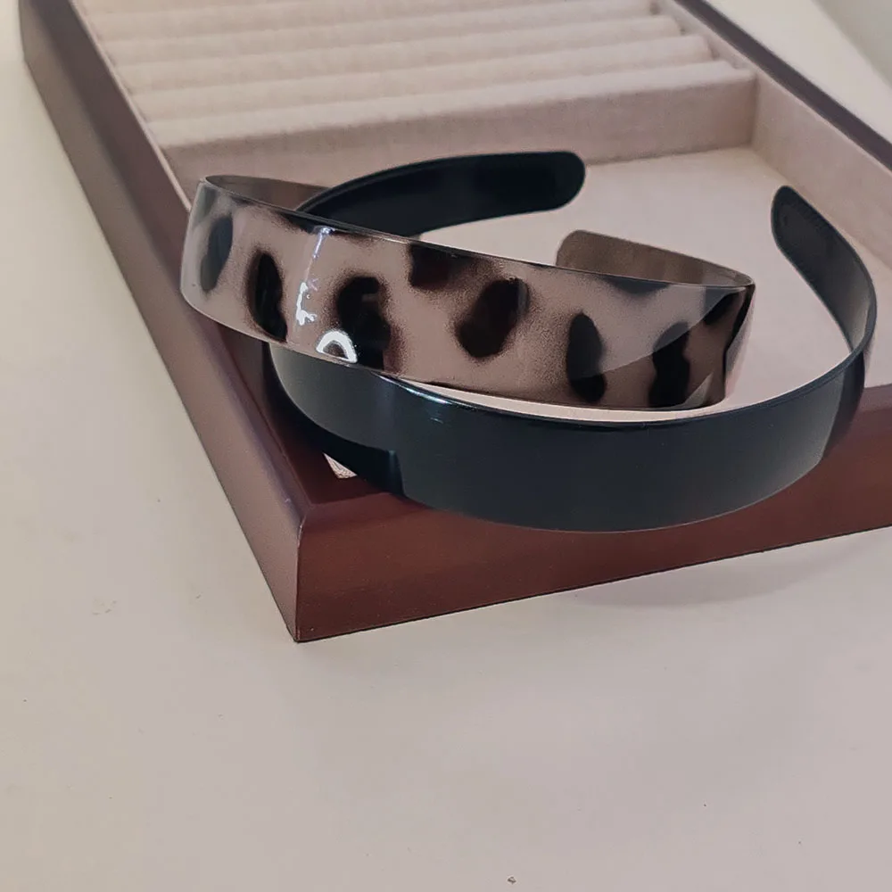 2 Stück 2,5 cm breite europäische und amerikanische Leoparden-Haarbänder, Stirnbänder für Frauen und Mädchen, Vintage-Lünette als Geschenk, koreanischer Haarschmuck – Detail 8