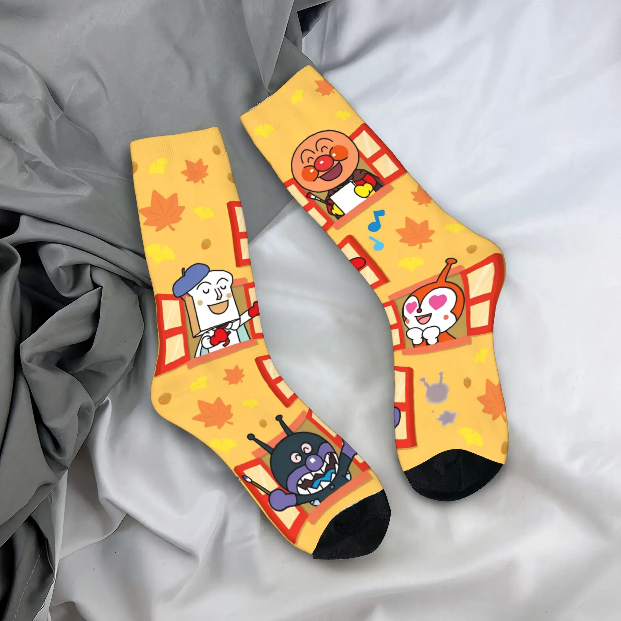 Autumn Winter Cool Women Men Anime Anpanmans Socks  Breathable Sports Socks