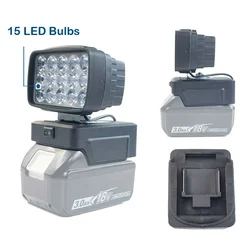 Portable LED Work Light Cordless tool Lamp For Makita/Dewalt/Milwaukee BL1430 BL1830 Lithium Battery Outdoor Lighting Camping