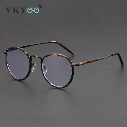 Imagen 2 del producto VICKY, nuevo diseño geométrico redondo Retro, gafas de lectura antiluz azul para hombres y mujeres, se pueden personalizar con prescripción 1043
