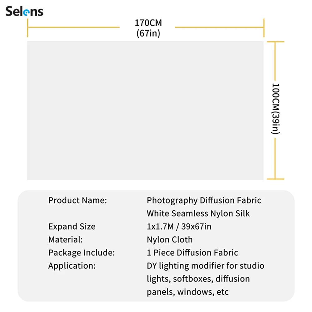 Selens نشر النسيج النايلون الحرير سلس الناشر القماش ضوء القماش الناعم استوديو الصور أطقم التصوير الملحقات