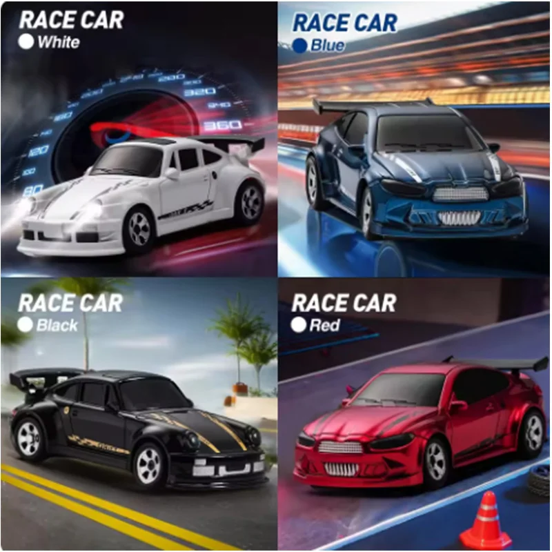 

Новая радиоуправляемая дрифт-машинка Kf20 1:64, полноприводная гоночная модель, полномасштабная, для настольных соревнований, игрушка для мальчиков, идеальный подарок 2026