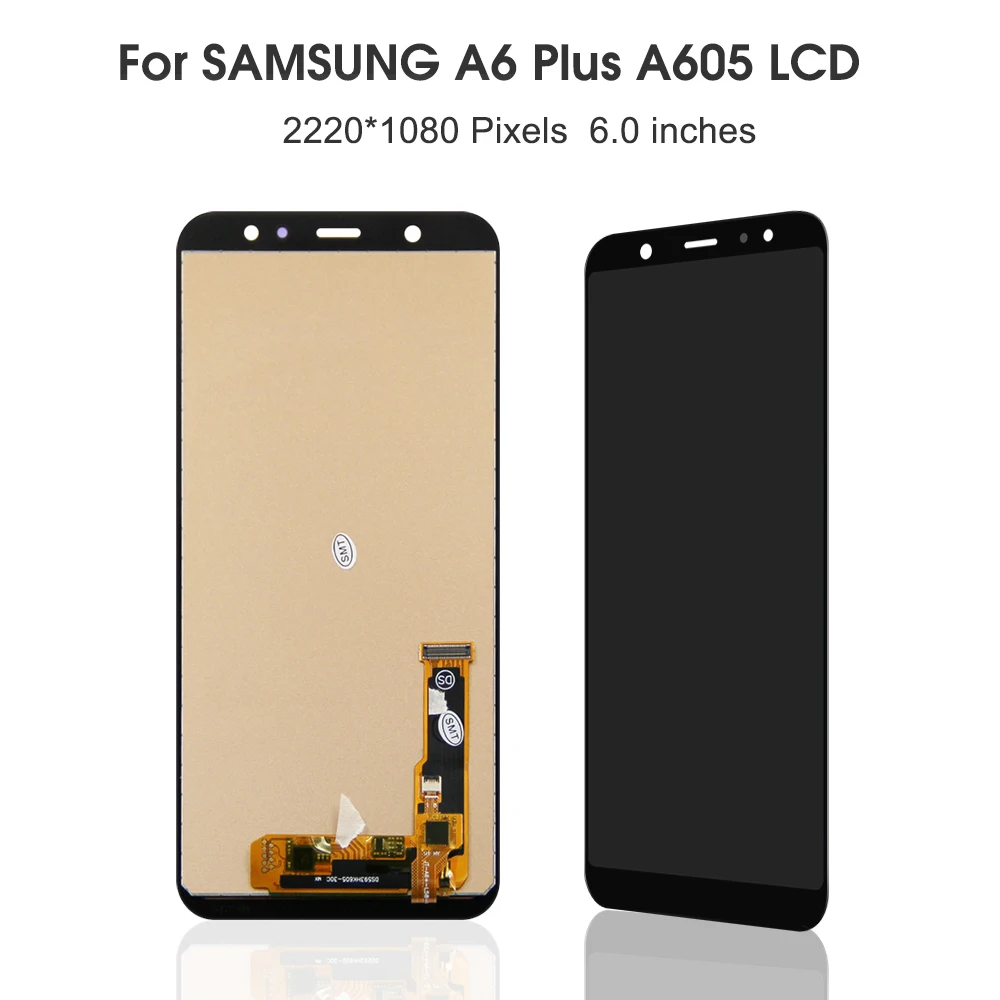 A6 Plus Display Screen For Samsung Galaxy A6 Plus 2018 LCD Display Touch Screen Digitizer Parts For Samsung A605 A605F A605FN