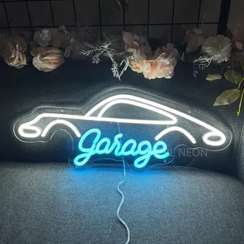 Garage Neon Light Sign Car Auto Repair Shop Workshop Man Cave Room Decor Bedroom Wall Neon Lights Personalize Birthday Gifts