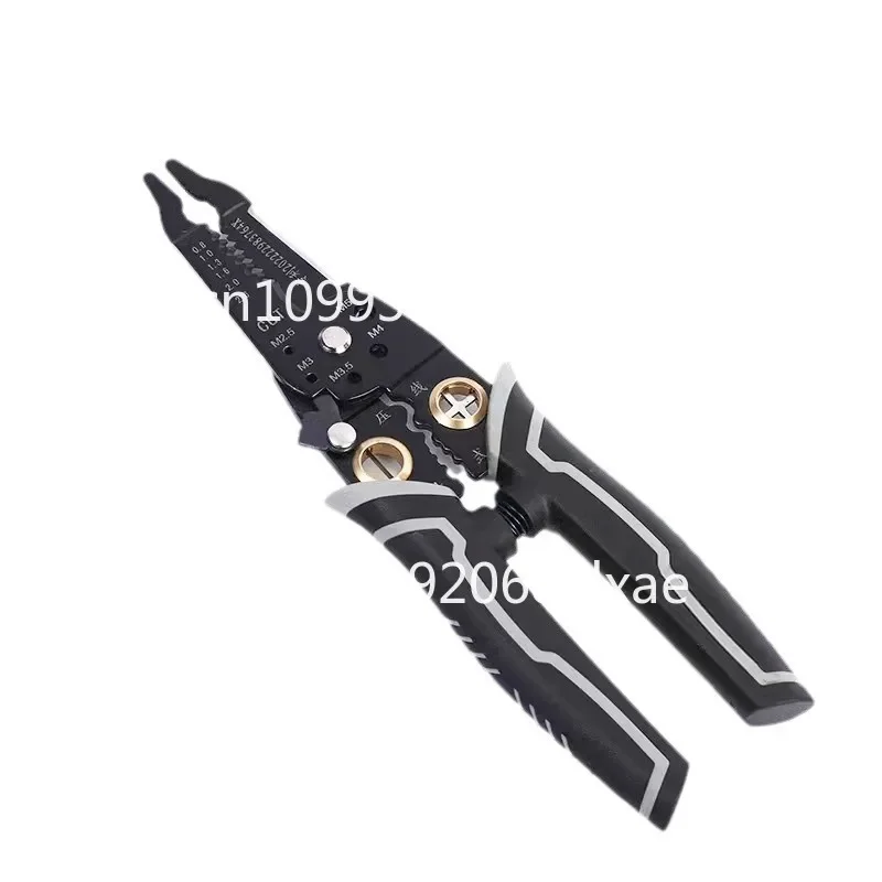 Multifunctional screw stripping, pressing wire dial multi-specification folding wire electrical pliers