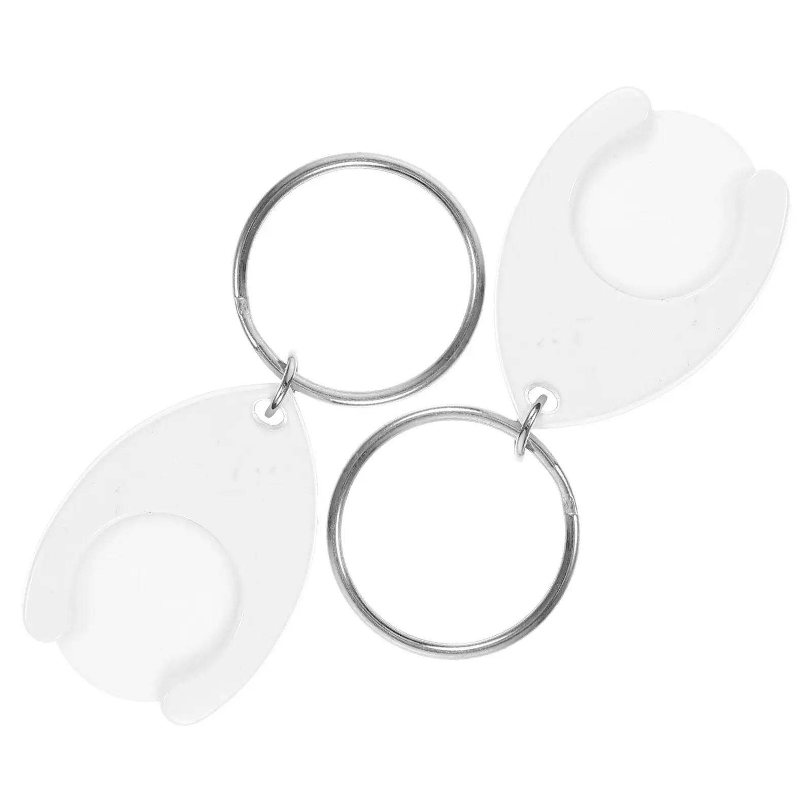 

2pcs Metal Shopping Trolley Tokens Pendant Accessory Lightweight Portable Trolley Tokens Key Ring Gift Packaging