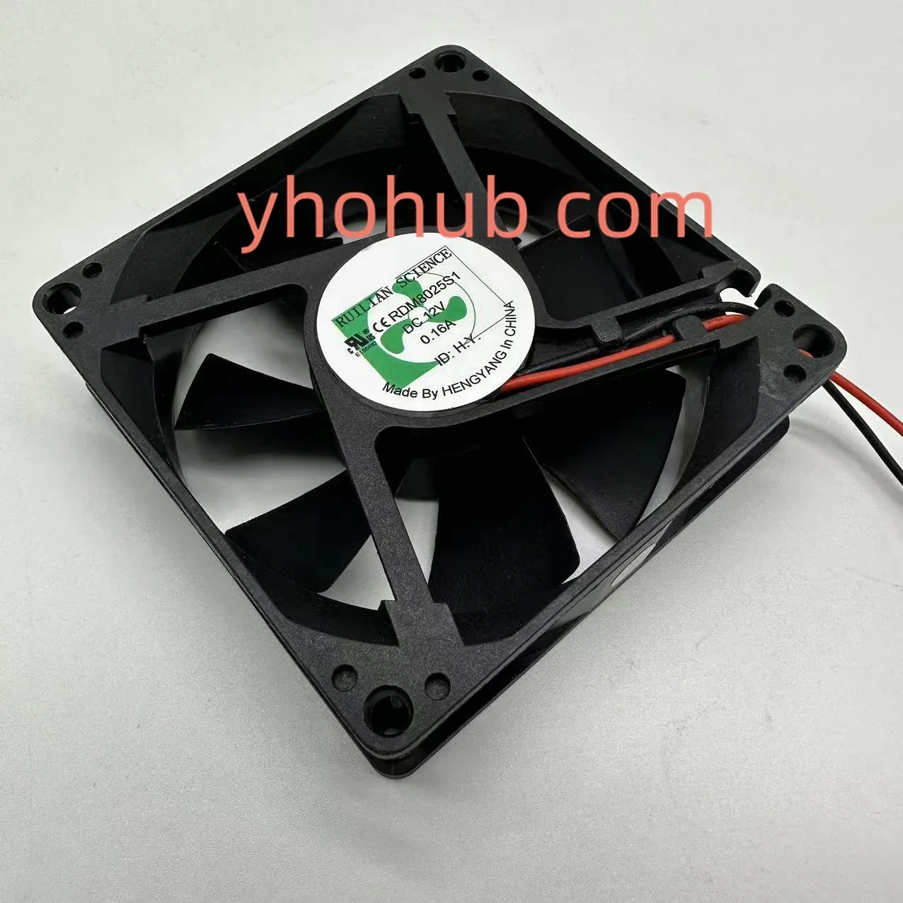 

RUILIAN RDM8025S1 DC 12V 0.16A 80x80x25mm 2-Wire Server Cooling Fan