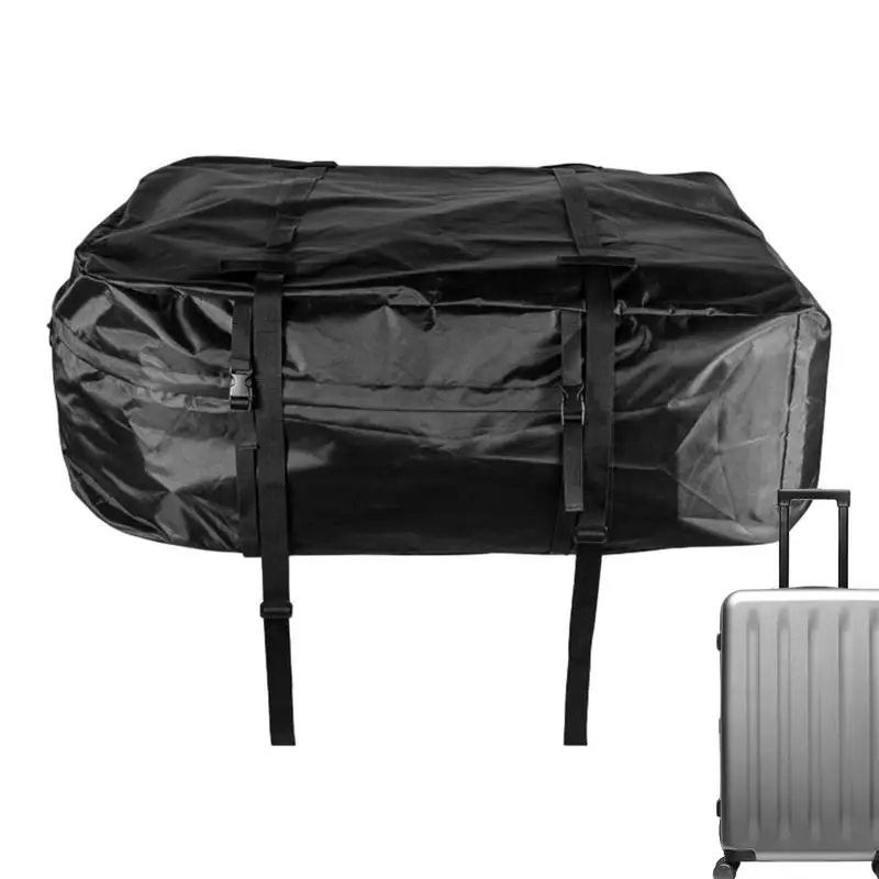 Car Rooftop Cargo Carrier Bag Waterproof Car Top Carrier Roof Storage Bag Foldable Heavy Duty Vehicle Cargo Carrier For Cars