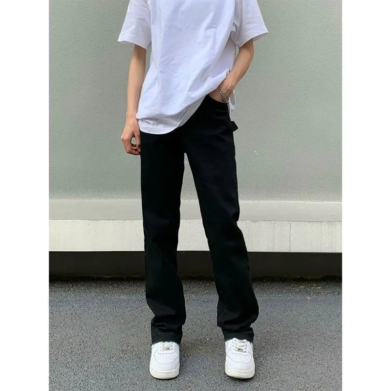 

Slim Straight Fit Jeans High Waist Versatile Cleanfit Pants for Taller Men And Women American Retro Street Style Casual Jeans