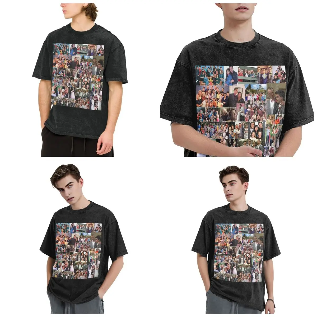 Kylie Minogue Neighbours Hip Hop Short Sleeve T-Shirts Washed Tops Tees Streetwear T Shirt Vintage for Men woman