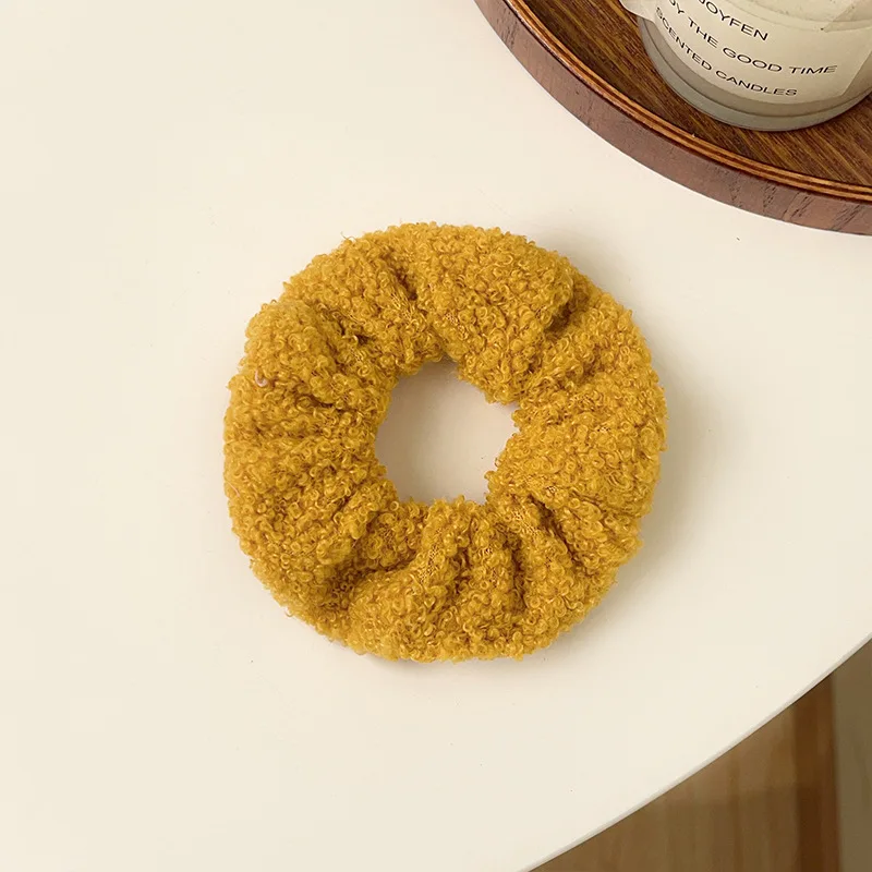 Peluche Teddy Velluto Scrunchies Elestino crasso Fascette per capelli Accessori per capelli retrò francesi per donne Ragazze Corbatas Para El Cabello