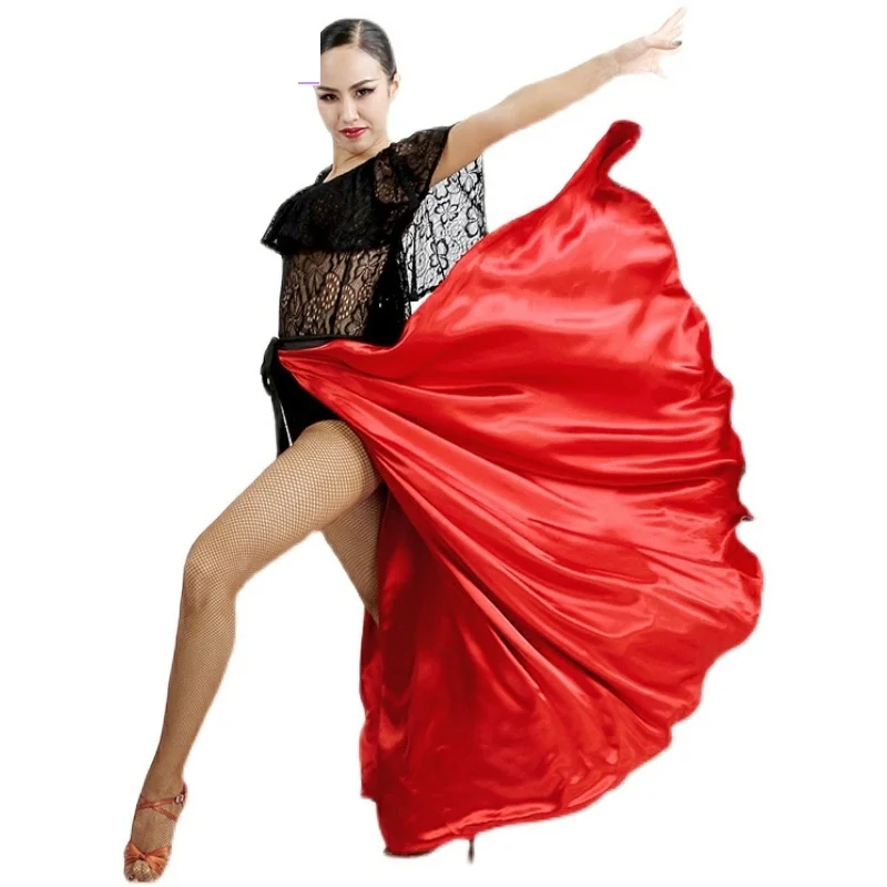 الأحمر اللاتينية تنورة رقص الأطفال الرقص الشرقي f تنورة المرأة الكبار كبير سوينغ تنورة مصارعة الثيران ملابس رقص تنورة نسائية