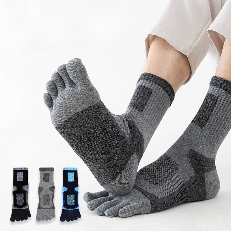 

3 pairs of five finger socks for men autumn winter cotton socks outdoor sports socks running antibacterial sweat absorbing socks